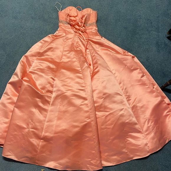 Peach Formal Prom Dress - Picture 2 of 4